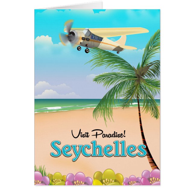 Visit Paradise! Seychelles travel poster (Front)