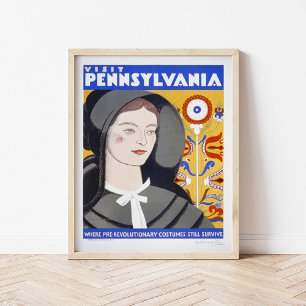 Visit Pennsylvania   Vintage Travel Poster