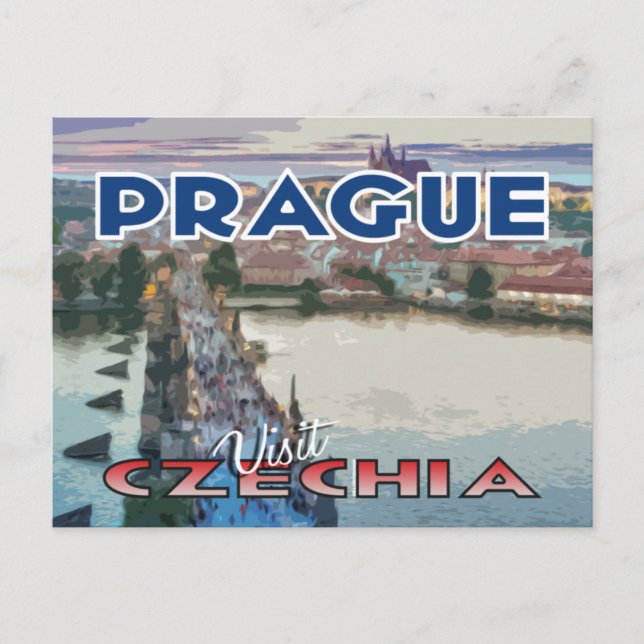 Visit... Prague, Czechia Postcard (Front)