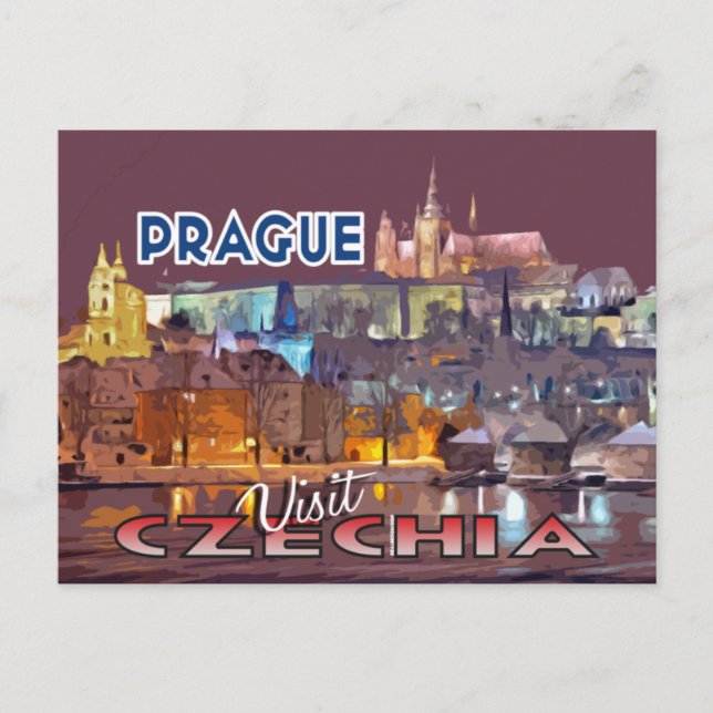 Visit... Prague, Czechia Postcard (Front)