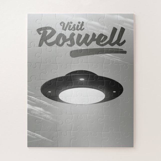 Visit Roswell UFO vintage poster Jigsaw Puzzle (Vertical)