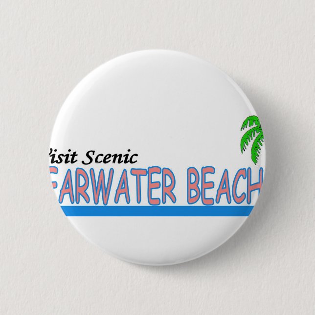 Visit Scenic Clearwater Beach 6 Cm Round Badge (Front)