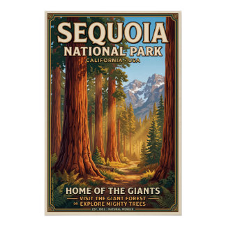 Visit Sequoia National Park Poster