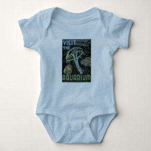 Visit the Aquarium - WPA Poster - Baby Bodysuit