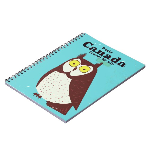 Visit the Canada Owl poster Notebook (Left Side)