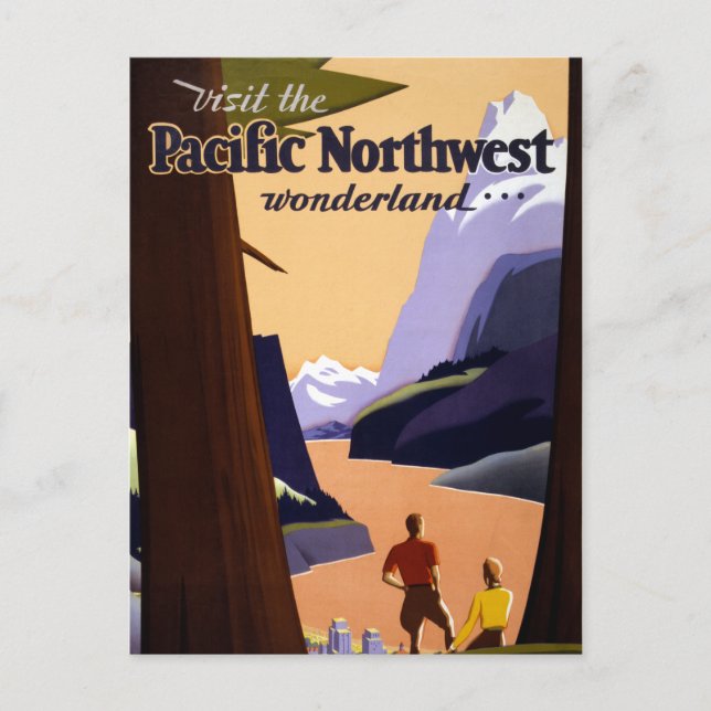 Visit the Pacific Northwest Wonderland Postcard (Front)