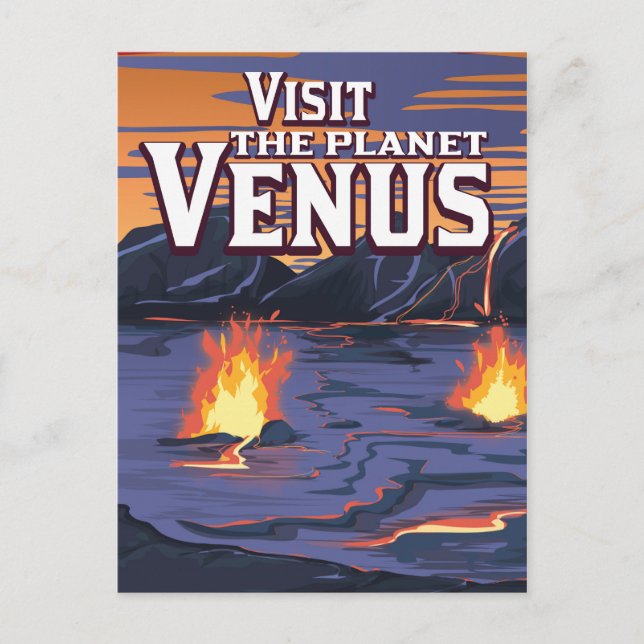 Visit the Planet Venus travel poster Postcard (Front)