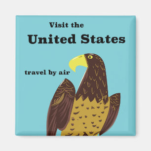 Visit the united States Travel poster Magnet