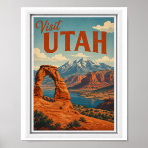 Visit Utah Travel Vintage Poster