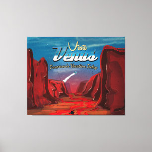 Visit Venus Vintage Poster Canvas Print