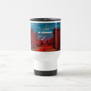 Visit Venus Vintage Poster Travel Mug