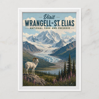 Visit Wrangell–St. Elias National Park Travel Postcard