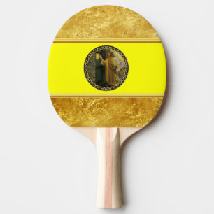 Visitation at Dawn Jesus Knocking on a Rustic Door Ping Pong Paddle