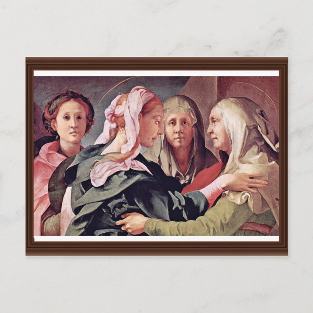 Visitation  By Pontormo Jacopo Postcard (Front)