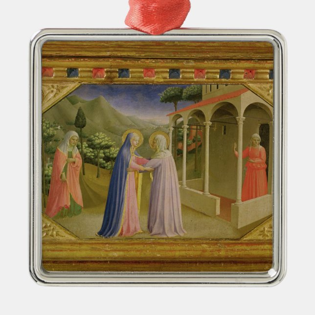 Visitation, from predella Annunciation Metal Tree Decoration (Front)