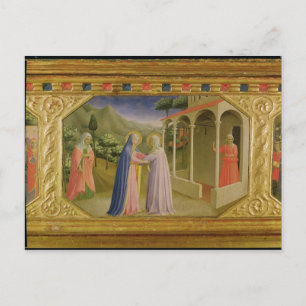 Visitation, from predella Annunciation Postcard