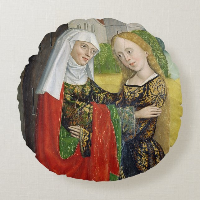 Visitation from the Dome Altar, 1499 Round Cushion (Front)
