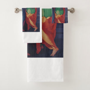 Visitation of Virgin by Pontormo Bath Towel Set