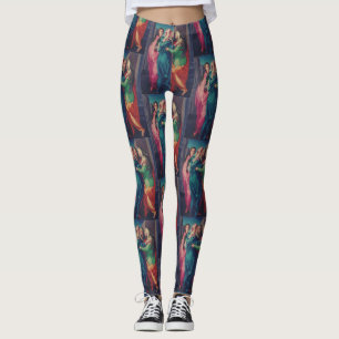 Visitation of Virgin by Pontormo  Leggings