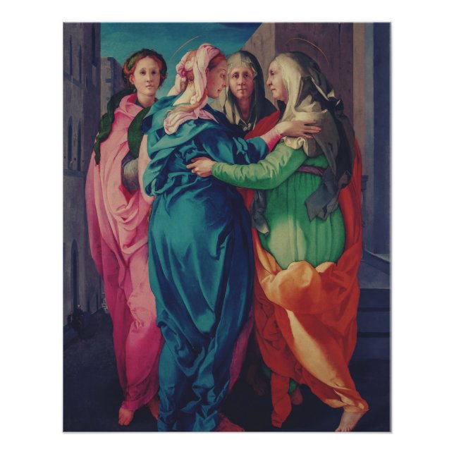 Visitation of Virgin by Pontormo  Poster (Front)