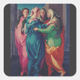 Visitation of Virgin by Pontormo  Square Sticker