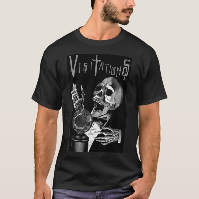 Visitations Comic Book Men's Singing Skull T-Shirt (Front)
