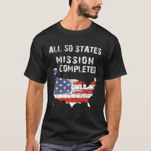 Visited All 50 States American Travelling Geograph T-Shirt