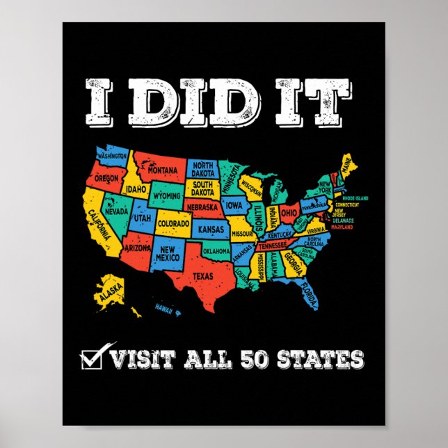 Visited All 50 States  Poster (Front)