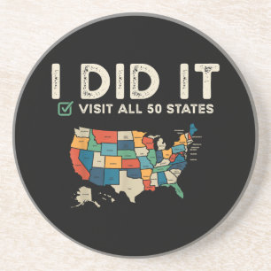 Visited All 50 US States - USA Map Travel - Visit Coaster