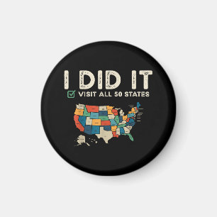 Visited All 50 US States - USA Map Travel - Visit Magnet