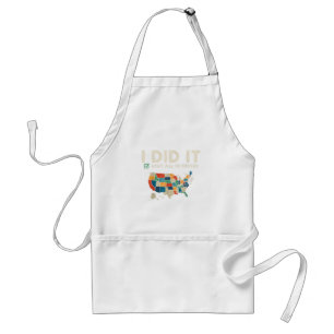 Visited All 50 US States - USA Map Travel - Visit  Standard Apron