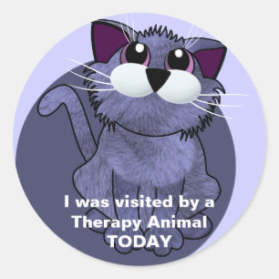 Visited by a Therapy Animal TODAY Classic Round Sticker
