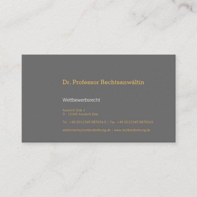 Visitenkarte dezent business card (Front)