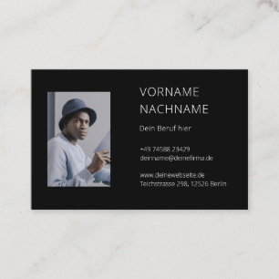 Visitenkarte mit Foto Vorlage - Selbst Gestalten Business Card