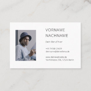 Visitenkarte mit Foto Vorlage - Selbst Gestalten Business Card