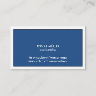 Visitenkarte sauber business card