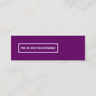 Visitenkarte schmal mini business card