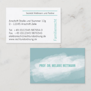 Visitenkarten Dezent Wasserfarben Business Card