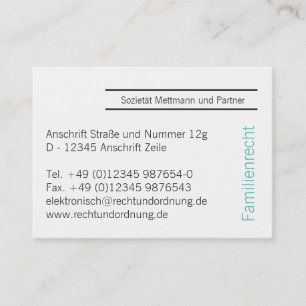 Visitenkarten Dezent Wasserfarben Business Card