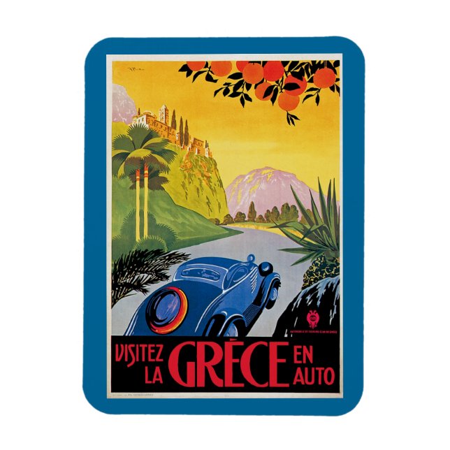 Visitez La Grece en Auto Magnet (Vertical)