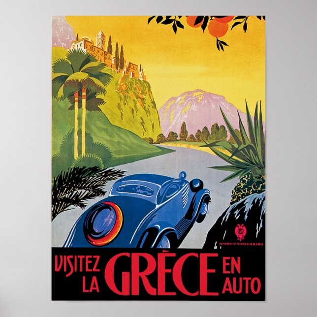 Visitez La Grece en Auto Poster (Front)