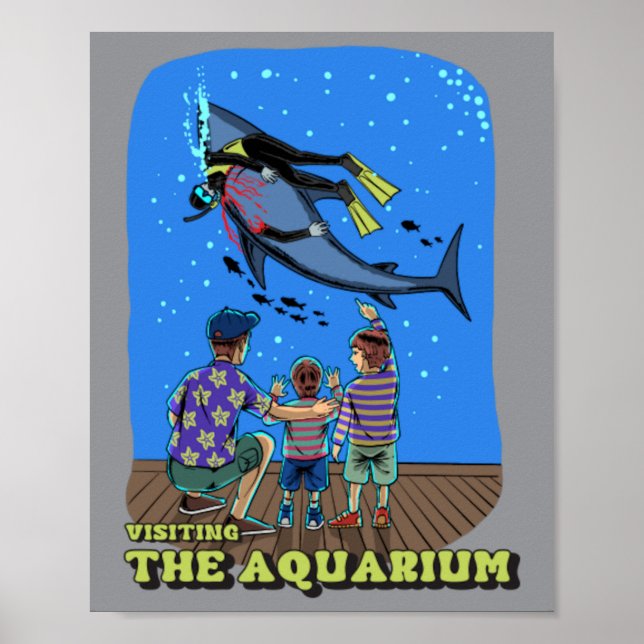 Visiting Aquarium Poster (Front)