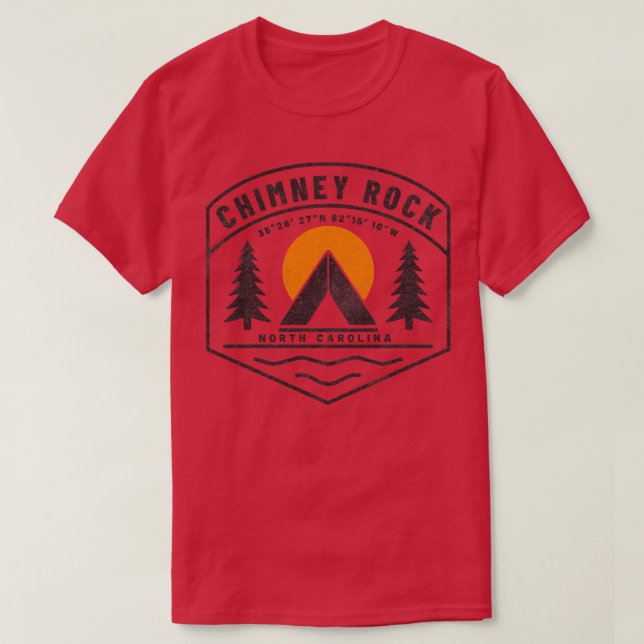 Visiting NC Mountain Cities Chimney Rock NC T-Shirt (Design Front)