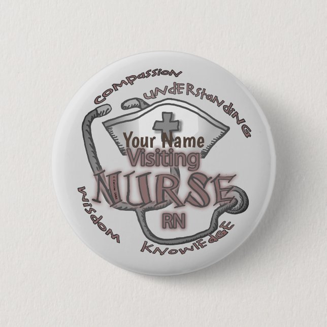 Visiting Nurse Axiom 6 Cm Round Badge (Front)