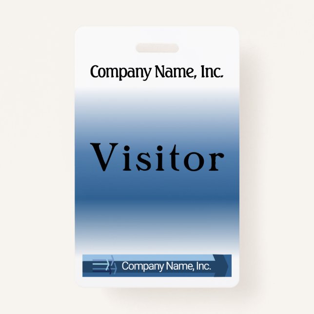 Visitor Badge ID Badge (Front)