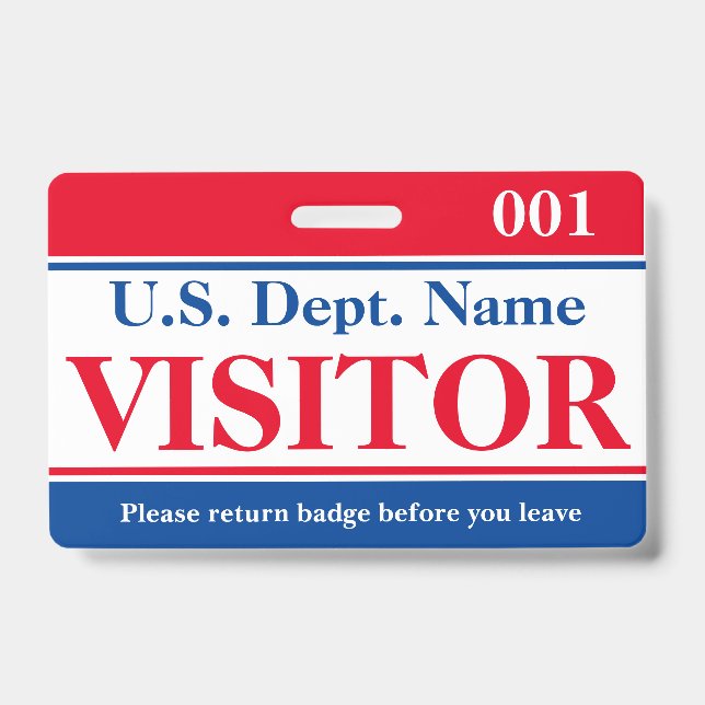Visitor Badge ID Badge (Front)