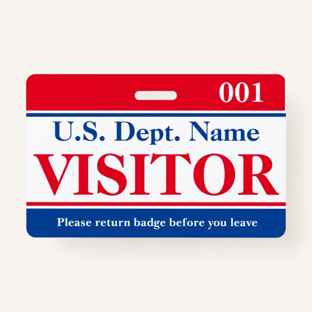 Visitor Badge ID Badge (Front)