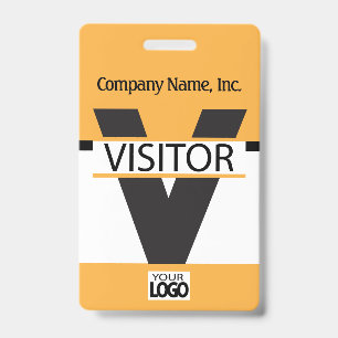 Visitor Badge with your Logo - Gold ID Badge