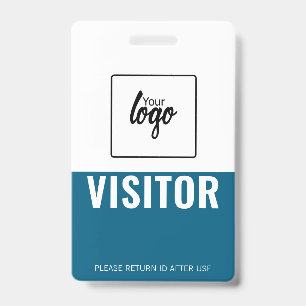 Visitor Modern ID Custom Logo Badge