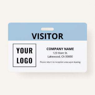 Visitor Pass Simple Logo ID ID Badge